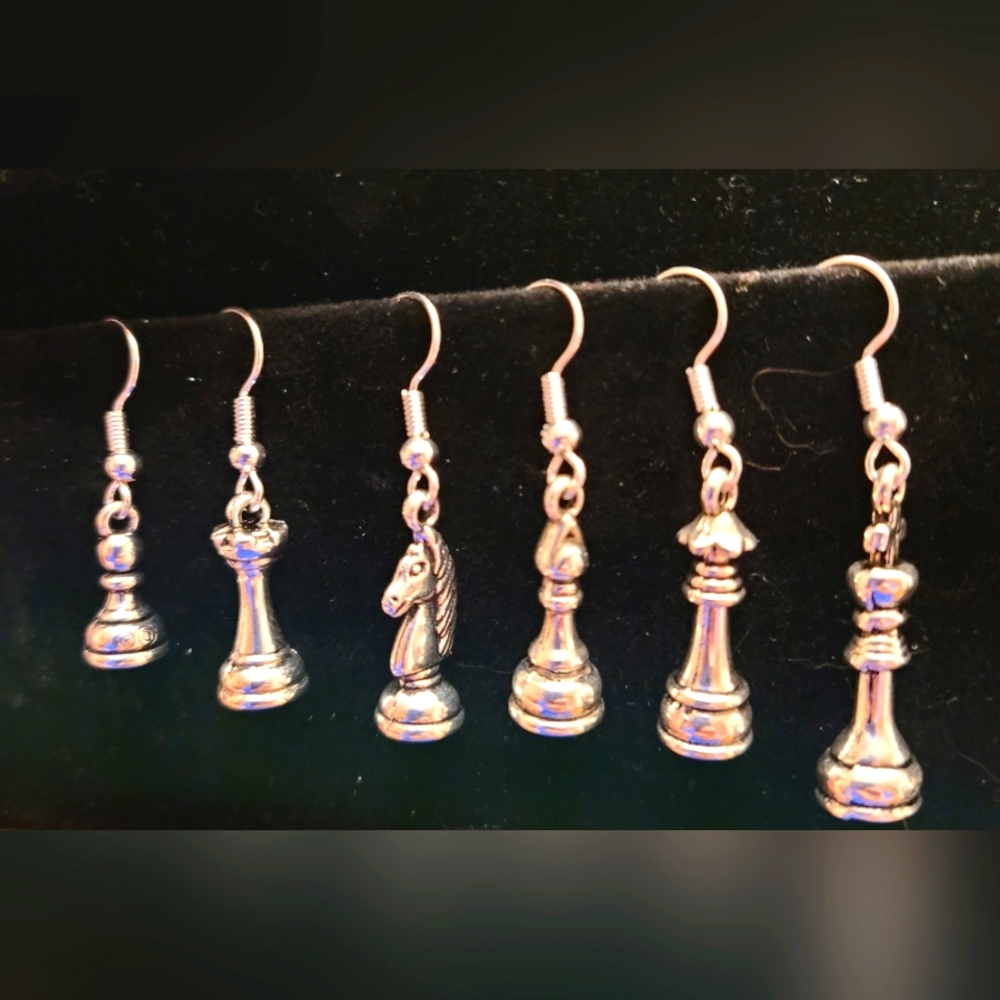 Chess Piece / Board Earrings